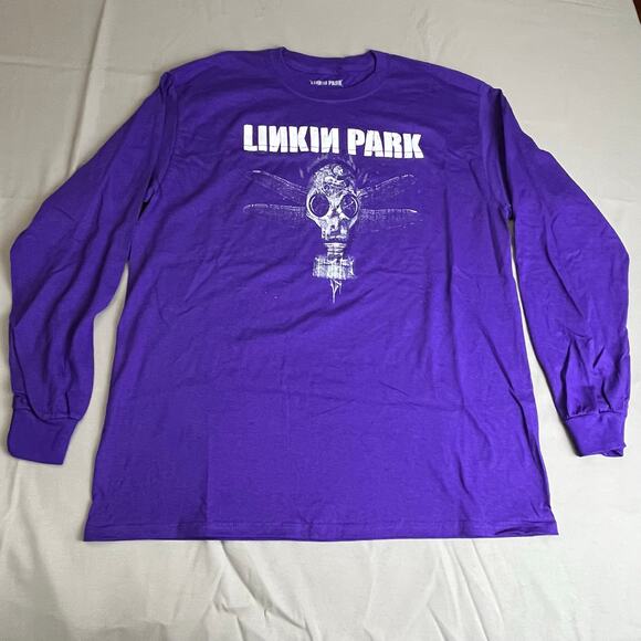 Linkin Park Other - Linkin Park Shirt Dark Purple Men’s Large Long Sleeve Hybrid Theory Gas Mask